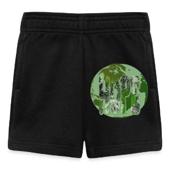 ErdeLiebe Glyphen Grün - Baby Shorts - Schwarz - Vorne