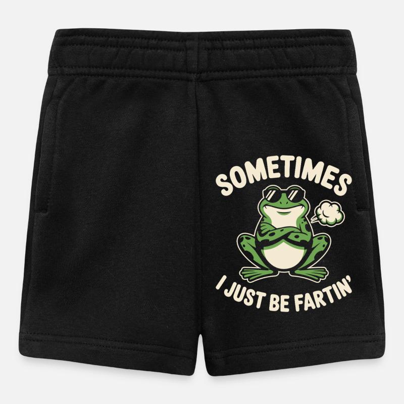 Manchmal bin ich einfach nur ein Furzfrosch - Baby Shorts - Schwarz