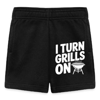 I Turn Grills On - Baby Shorts - black - Front