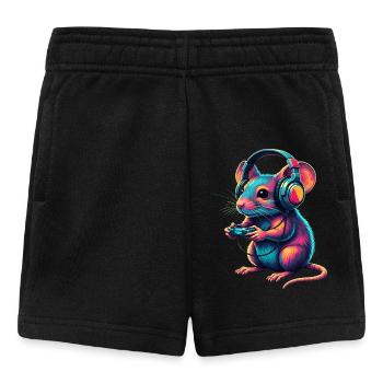 Maus Gaming Tier Videospiele Lustige Maus - Baby Shorts - Schwarz - Vorne