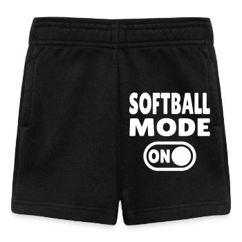 Softball Mode ON - Baby Shorts - Schwarz - Vorne