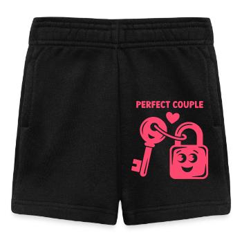 Perfect Couple Key and Lock Love - Baby Shorts - black - Front