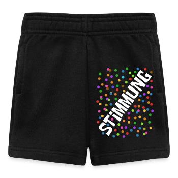Fastnacht - Karneval - Stimmung - Konfetti - Baby Shorts - Schwarz - Vorne