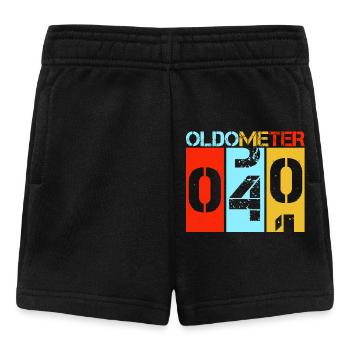 Oldometer 40 40 Quarante anniversaires : cadeau rétro drôle de vieillissement - Short Bébé - noir - Devant