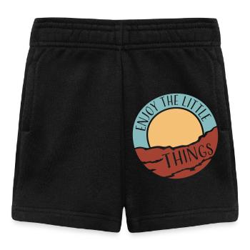 Enjoy The Little Things Gratitude Mindfulness - Baby Shorts - black - Front