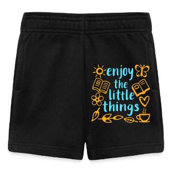 Enjoy The Little Things Gratitude Mindfulness - Baby Shorts - black - Front