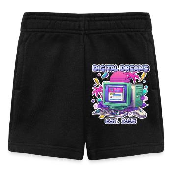 Digital Dreams 1995 – Vintage PC Design - Baby Shorts - Schwarz - Vorne