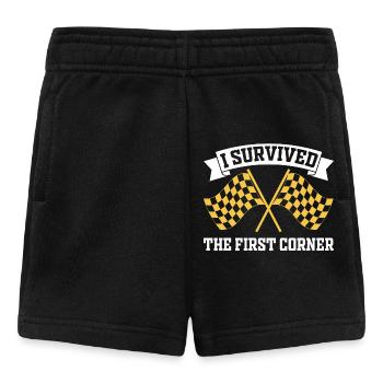 Ich habe die erste Kurve überlebt - Baby Shorts - Schwarz - Vorne