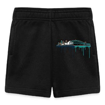 Sydney Skyline Neon-Tropfen Druck - Baby Shorts - Schwarz - Vorne