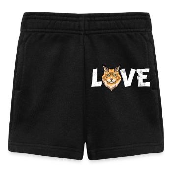 Maine Coon Cat LOVE Cute Kitten Pet Owner Gift - Baby Shorts - black - Front