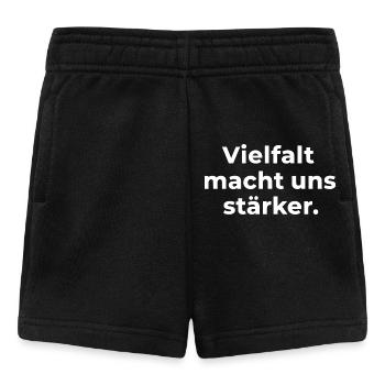 La diversité nous renforce le message Respect - Short Bébé - noir - Devant