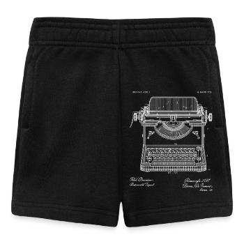 Plan de machine à écrire vintage - Short Bébé - noir - Devant