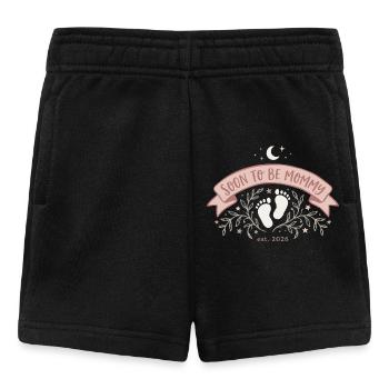 Soon to Be Mommy – Bald Mama Banner - Baby Shorts - Schwarz - Vorne