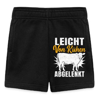 Leicht Von Kühen Abgelenkt - Baby Shorts - Schwarz - Vorne