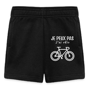Bicycle logo, funny phrase for cycling fans - Baby Shorts - black - Front
