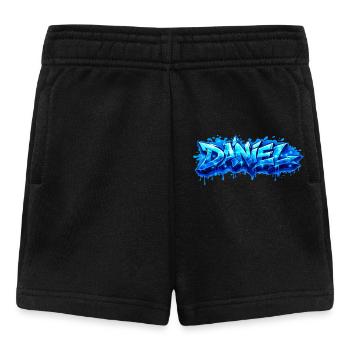 Graffiti  DANIEL Prénom cadeau idéal imprimable  - Short Bébé - noir - Devant
