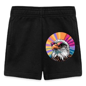 Eagle with sunglasses - Baby Shorts - black - Front