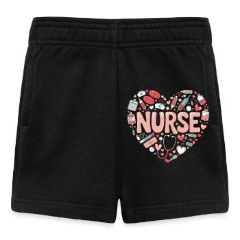 Conception du cœur infirmier - Short Bébé - noir - Devant