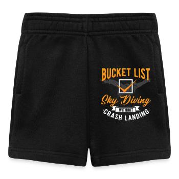 Skydiving Bucket List No Crash Landing Design - Baby Shorts - Schwarz - Vorne