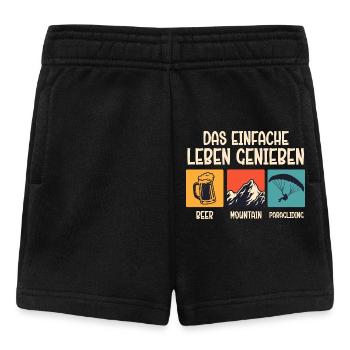 Paraglider ENJOY THE SIMPLE LIFE Funny - Baby Shorts - black - Front