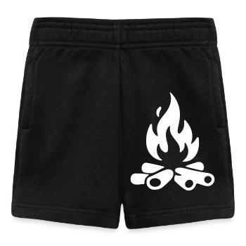 Bois de chauffage pour feu de camp - Short Bébé - noir - Devant