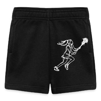 Frauen Lacrosse - Baby Shorts - Schwarz - Vorne