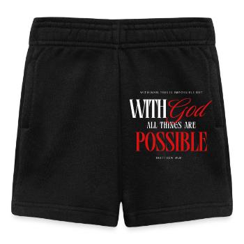 With God All Things Are Possible - Baby Shorts - black - Front