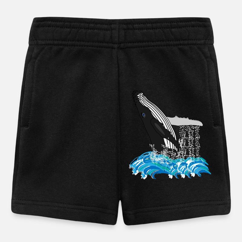 Empreinte de baleine à bosse - Short Bébé - noir