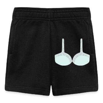 Bralette en dentelle menthe avec superposition florale - Short Bébé - noir - Devant