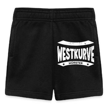 Chaussettes, coussins, tablier du stade Westkurve de Münster - Short Bébé - noir - Devant