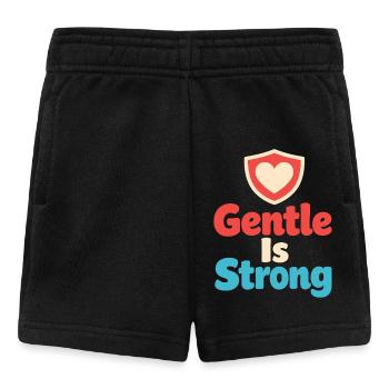 Gentle parenting identity, slow - Baby Shorts - black - Front
