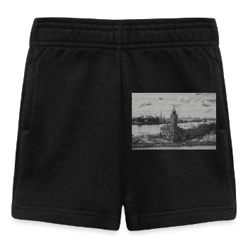 Tour de jauge du port de Hambourg rétro - Short Bébé - noir - Devant