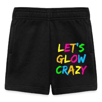 Let’s Glow Crazy – Neon Party Typography Design - Baby Shorts - Schwarz - Vorne