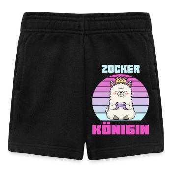 zocker königin gamerin - Baby Shorts - Schwarz - Vorne