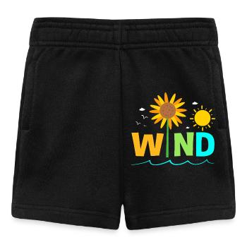 Wind turbine, wind energy, wind power - Baby Shorts - black - Front