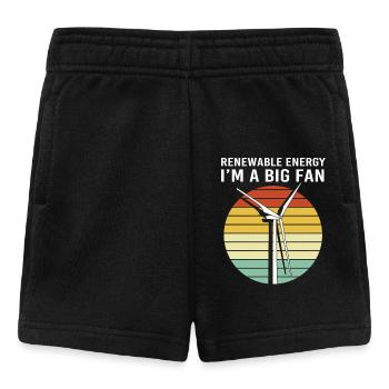 Wind Power Wind Turbine Wind Energy - Baby Shorts - black - Front