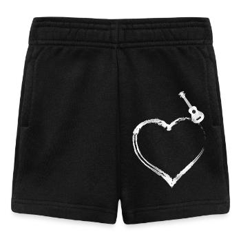 Cœur uké en ukulélé hawaïen - Short Bébé - noir - Devant