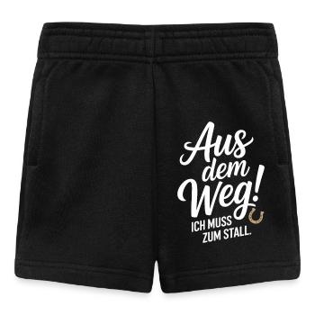 Reiten Aus Dem Weg Zum Stall Pferdemädchen Pferde - Baby Shorts - Schwarz - Vorne