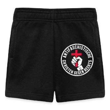 Catholiques antifascistes contre la droite - Short Bébé - noir - Devant