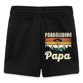 Paragliding Dad Motif - Baby Shorts - black - Front