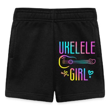 Ukulélé hawaïen ukulélé Ukulélé Girl - Short Bébé - noir - Devant