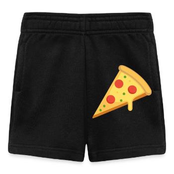 tranche de pizza - Short Bébé - noir - Devant