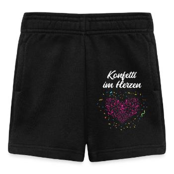 Confetti in the Heart – Carnival Carnival Heart - Baby Shorts - black - Front