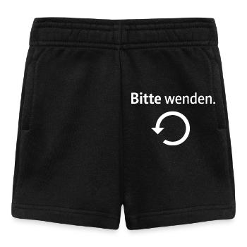 Please turn. – Funny baby bodysuit for parents - Baby Shorts - black - Front