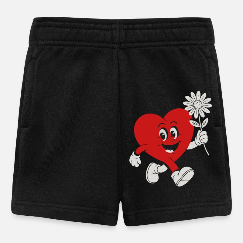 Héros du cœur avec Daisy - Short Bébé - noir
