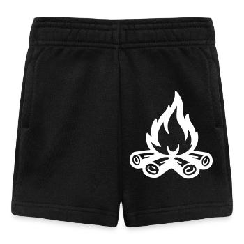 Flamme symbolique du feu de camp - Short Bébé - noir - Devant