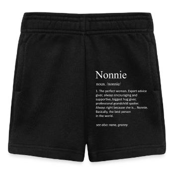 Nonnie Définition Grand-mère Drôle Nana Granny - Short Bébé - noir - Devant
