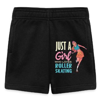 Just a Girl Loves Roller Skating - Baby Shorts - Schwarz - Vorne
