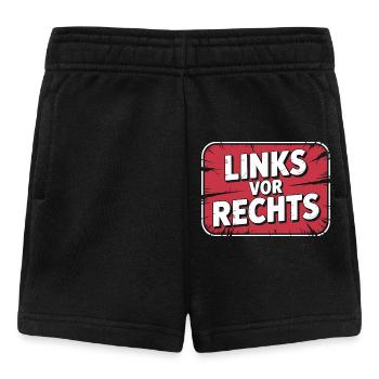 Links vor Rechts - Alerta Antifascista - Baby Shorts - Schwarz - Vorne