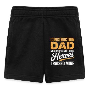 Construction Dad Most People Meet Their Heroes - Baby Shorts - Schwarz - Vorne